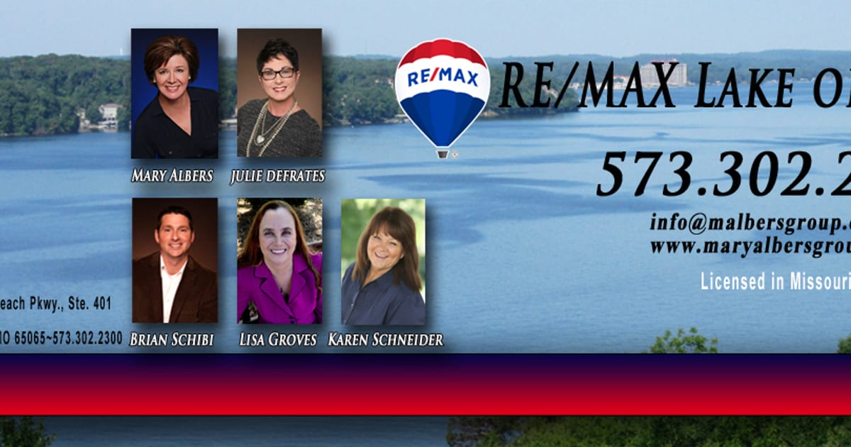 Mary Albers Real Estate Agent Osage Beach, Missouri, RE/MAX Lake of the Ozarks, ABR, GRI, CRS