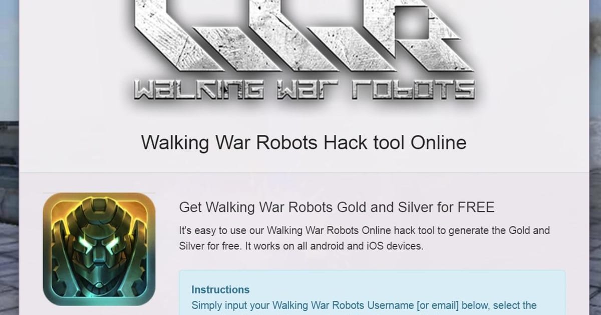 walking war robots hack without survey