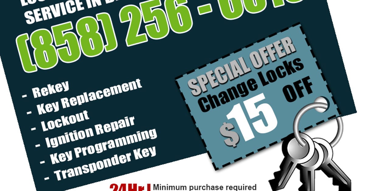 Del Mar CA Locksmiths 1555 Camino Del Mar 204 Del Mar, CA 92014