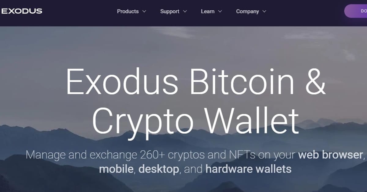 login Exodus wallet about.me