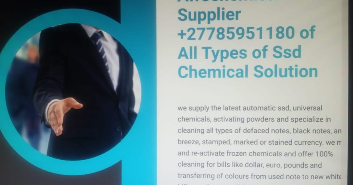 Ssd Secure Chemical Supplier +27785951180 Johannesburg, South Africa