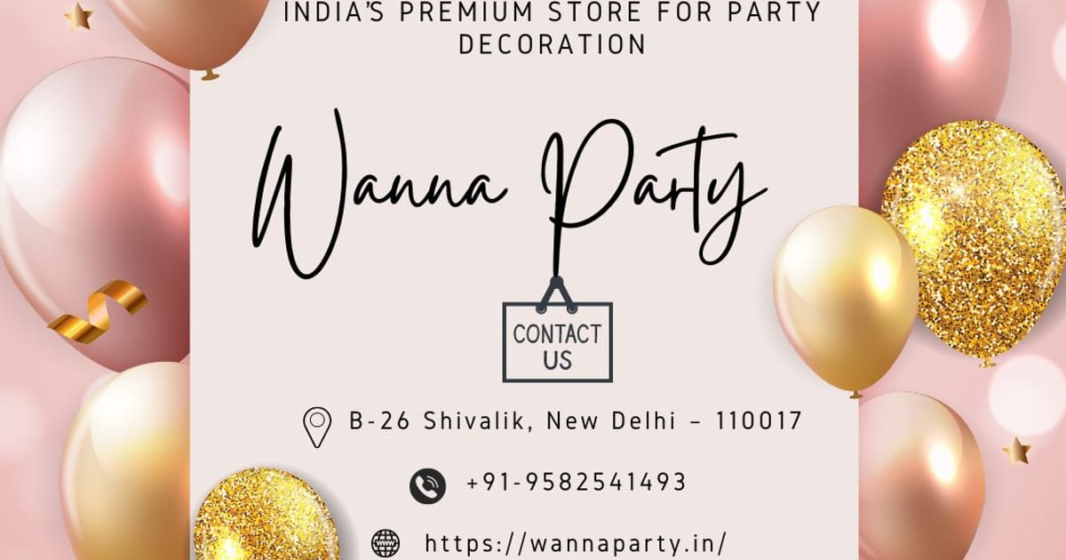 Wanna Party - India's Premium Store For Party Decoration